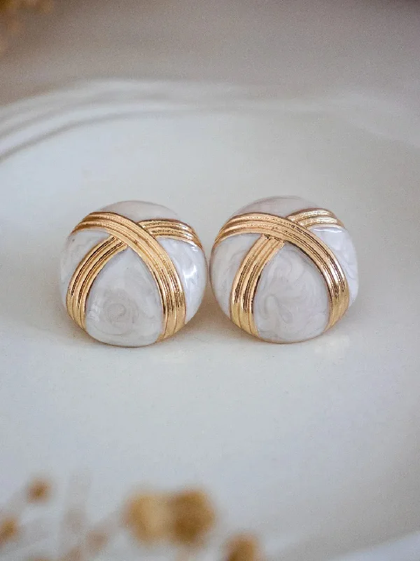 Enamel Clip On Earrings