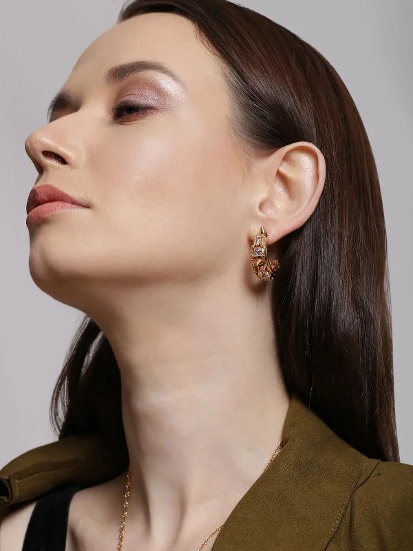 Orion Gold Crescent Hoop Earrings