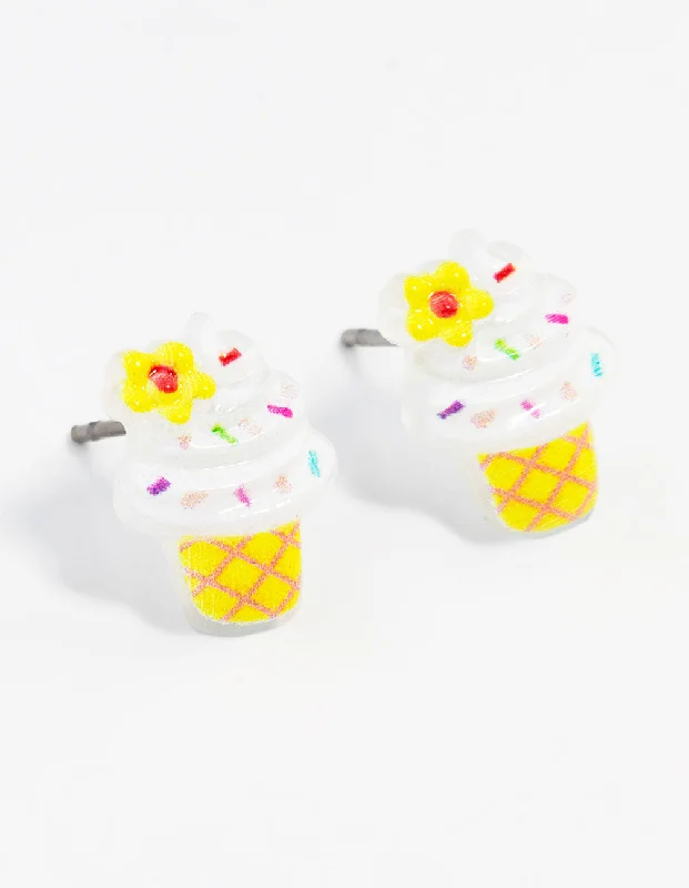 Ice cream Cone Stud Earrings