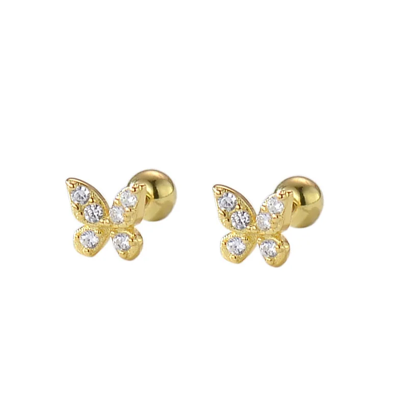 Trendolla Butterfly Ball Back Cartilage Earrings