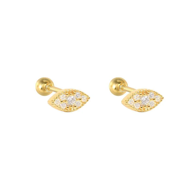 Gold with White CZ