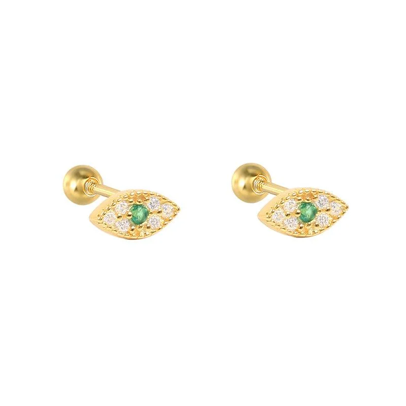 Gold with Green CZ