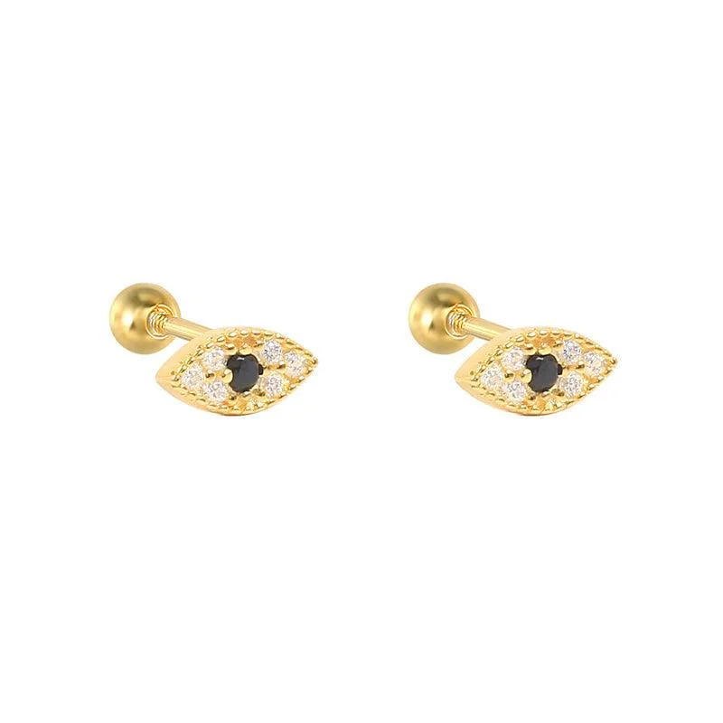 Gold with Black CZ