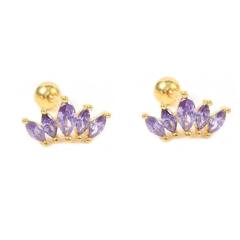 Gold with Purple CZ