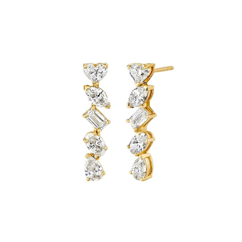 18k Fortuna Diamond Drop Earrings | Ready to Ship