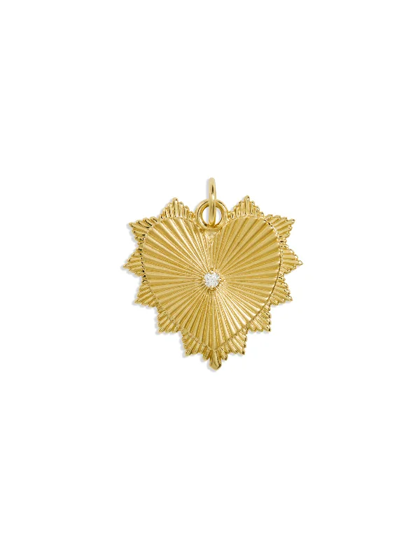 Medium Heart Love Token Yellow Gold Medallion