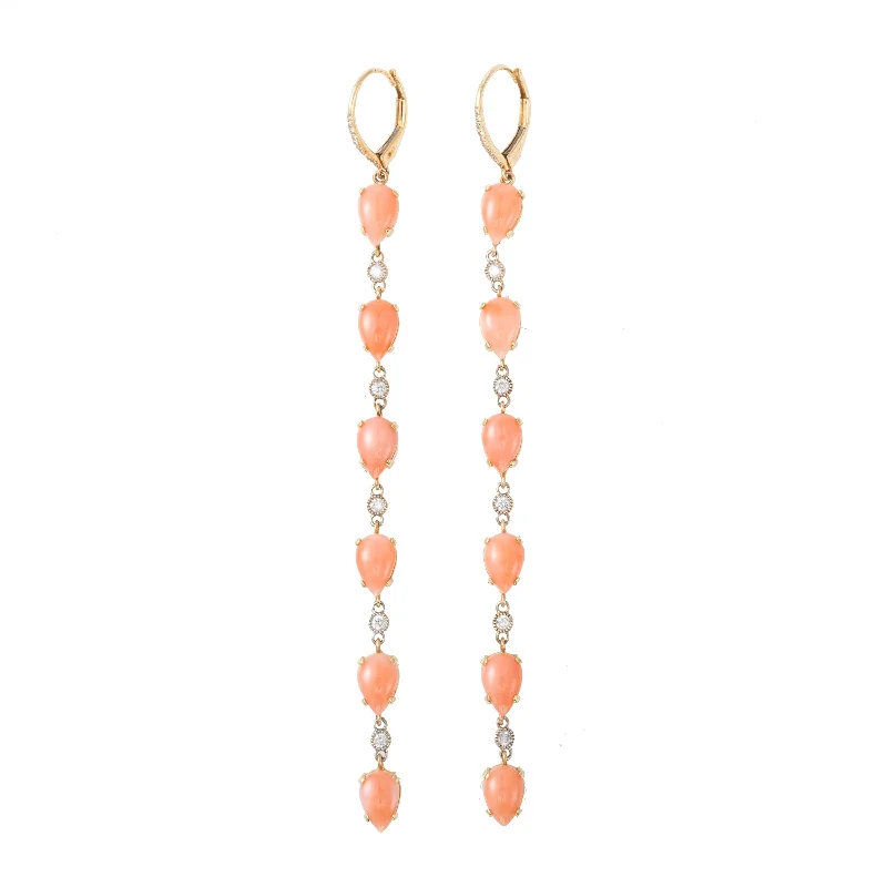 Coral Drop Earrings