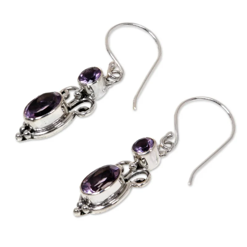 Crown Princess Artisan Designer Women's Clothing Accessory Sterling Silver Purple Amethyst