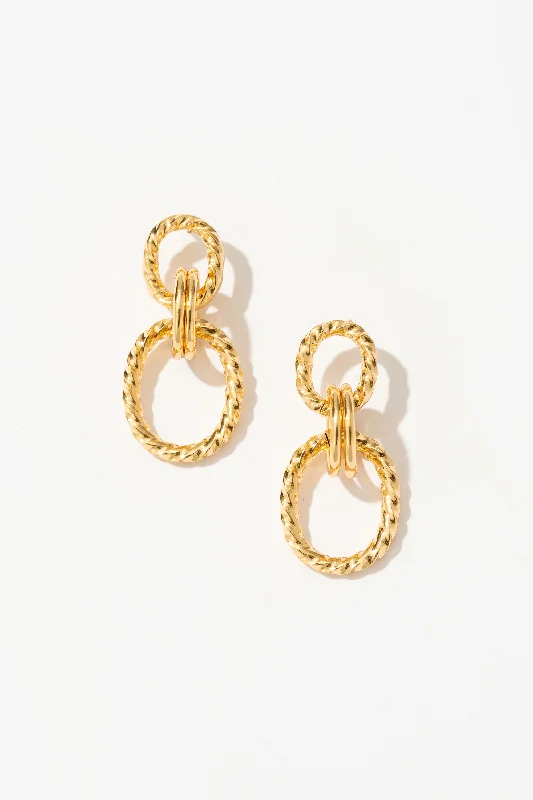 Cyra Trio Hoop Drop Earrings