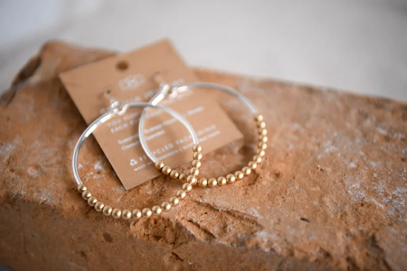 Far Out Silver Hoops in Sterling Silver Gold