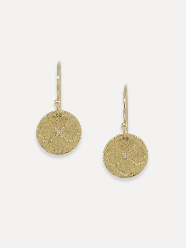 Flynn Earrings - small "opportunity & luck"