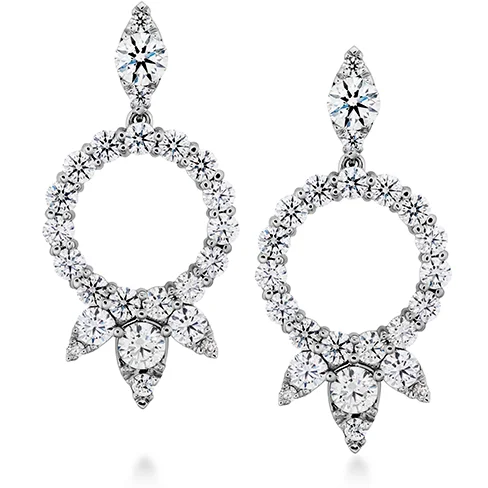 Hearts On Fire Aerial Circle Diamond Drop Earrings