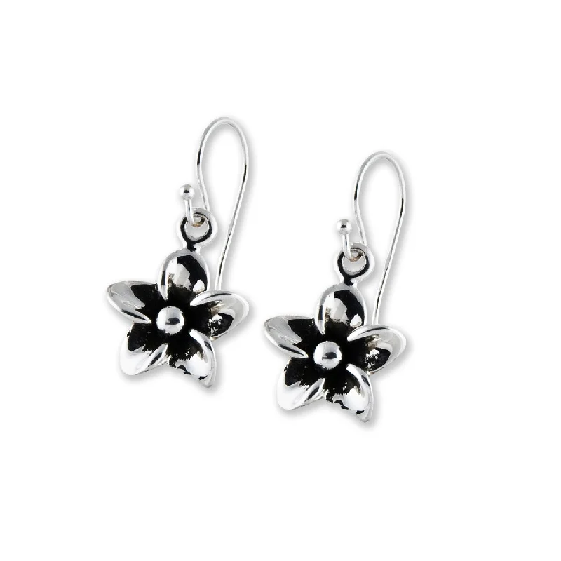 Plumeria Flower Drop Earrings