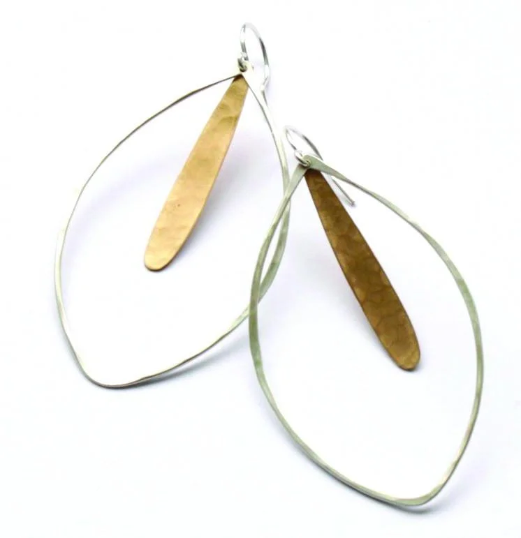 Honey Feather earrings