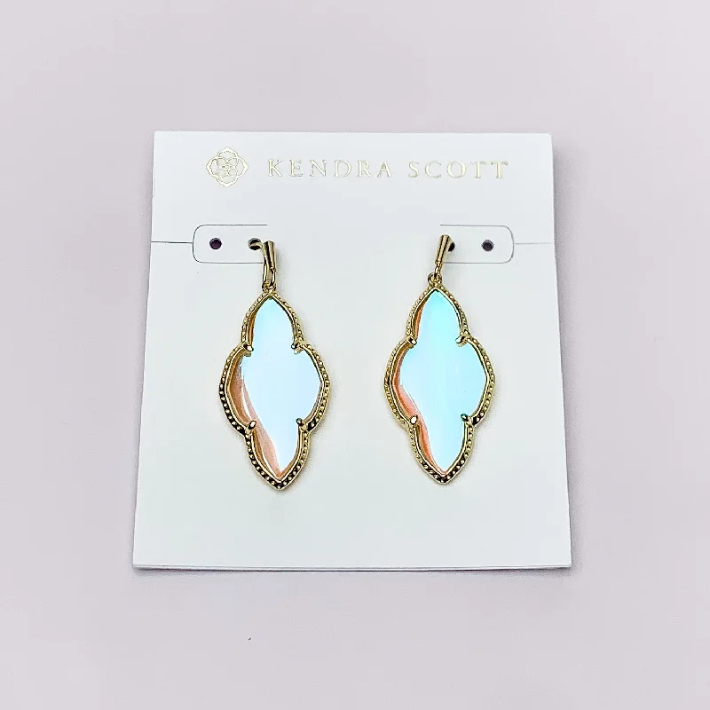 Kendra Scott | Abbie Gold Drop Earrings in Dichroic Glass