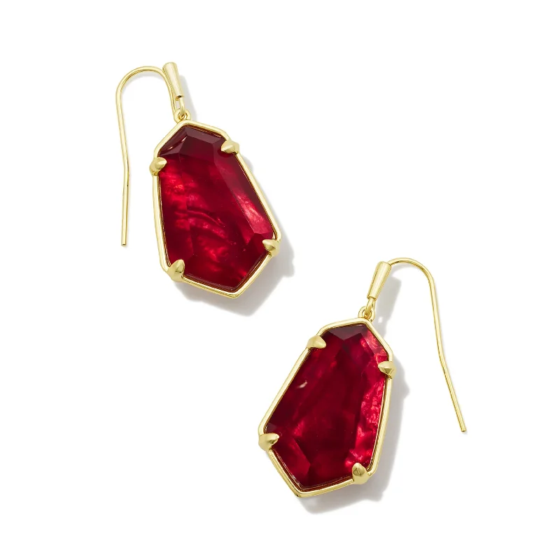 Kendra Scott | Alexandria Drop Earrings In Gold Cranberry Illusion