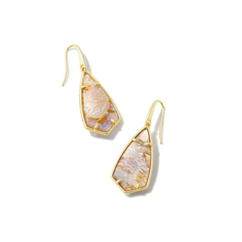 Kendra Scott | Camry Gold Drop Earrings in Iridescent Abalone