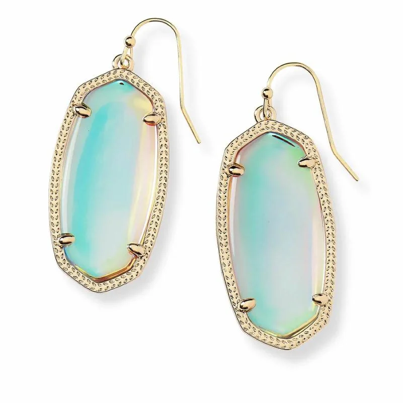 Kendra Scott | Elle Gold Drop Earrings in Dichroic Glass