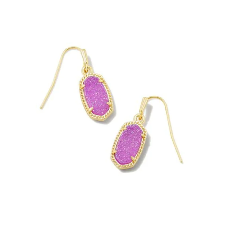 Kendra Scott | Lee Gold Drop Earrings in Mulberry Drusy