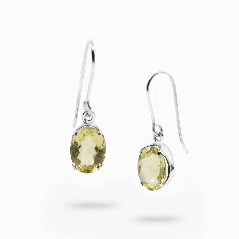 Lemon Quartz Drop Earrings