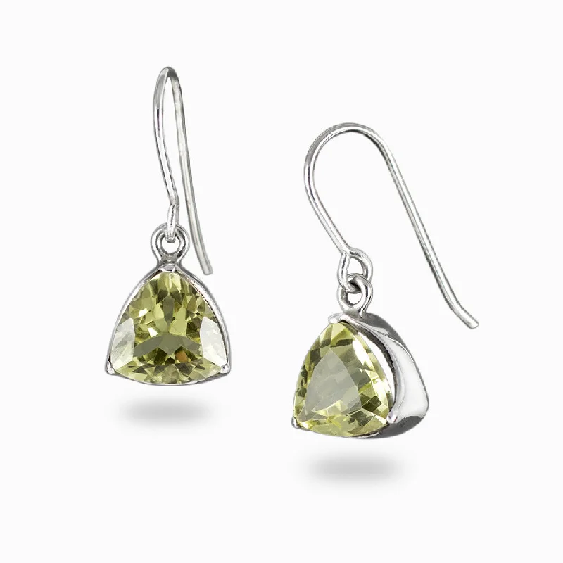 Lemon Quartz Drop Earrings