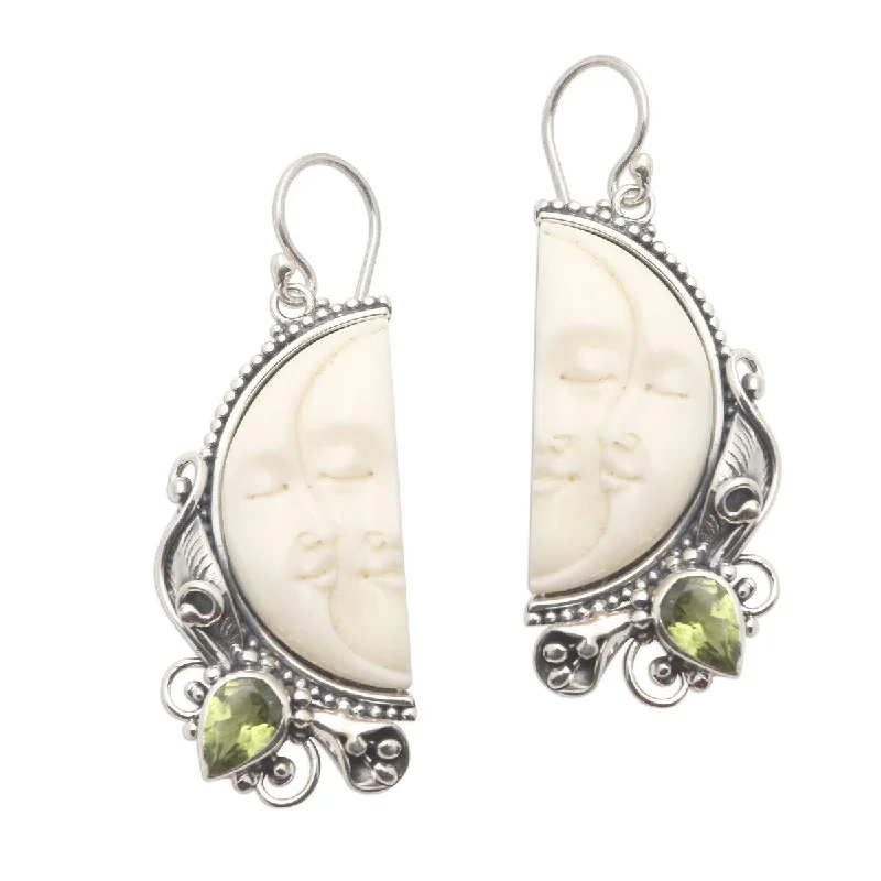 NOVICA Cheek to Cheek, Peridot dangle earrings - 1.8*0.6