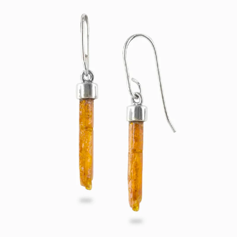 Orange Kyanite Drop Earrings