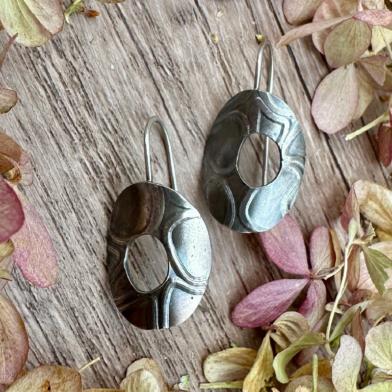 Oval Window Drop Earrings