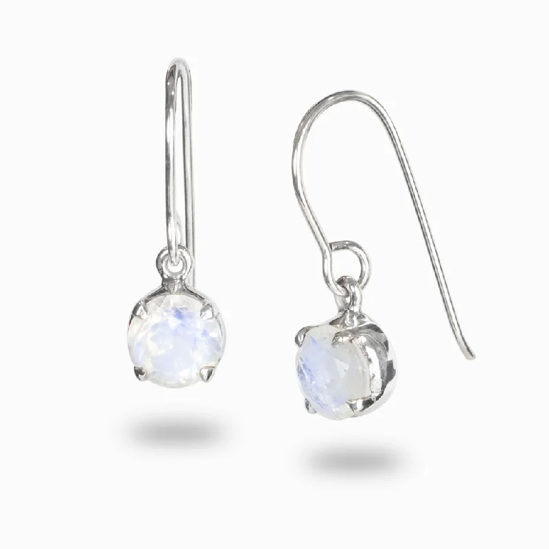 Rainbow Moonstone Drop Earrings