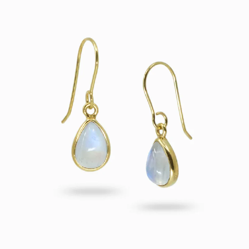 Rainbow Moonstone Drop Earrings