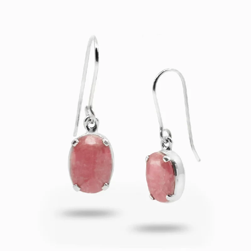 Rhodochrosite Drop Earrings