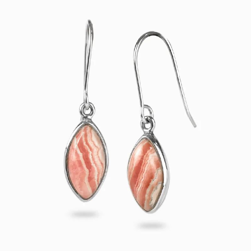 Rhodochrosite Drop Earrings