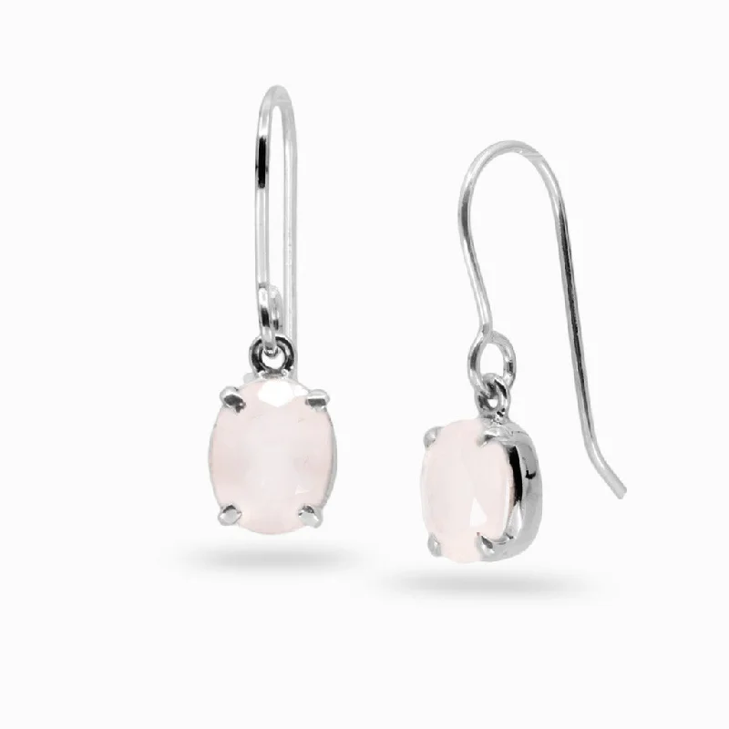 Rose Quartz Drop Earrings