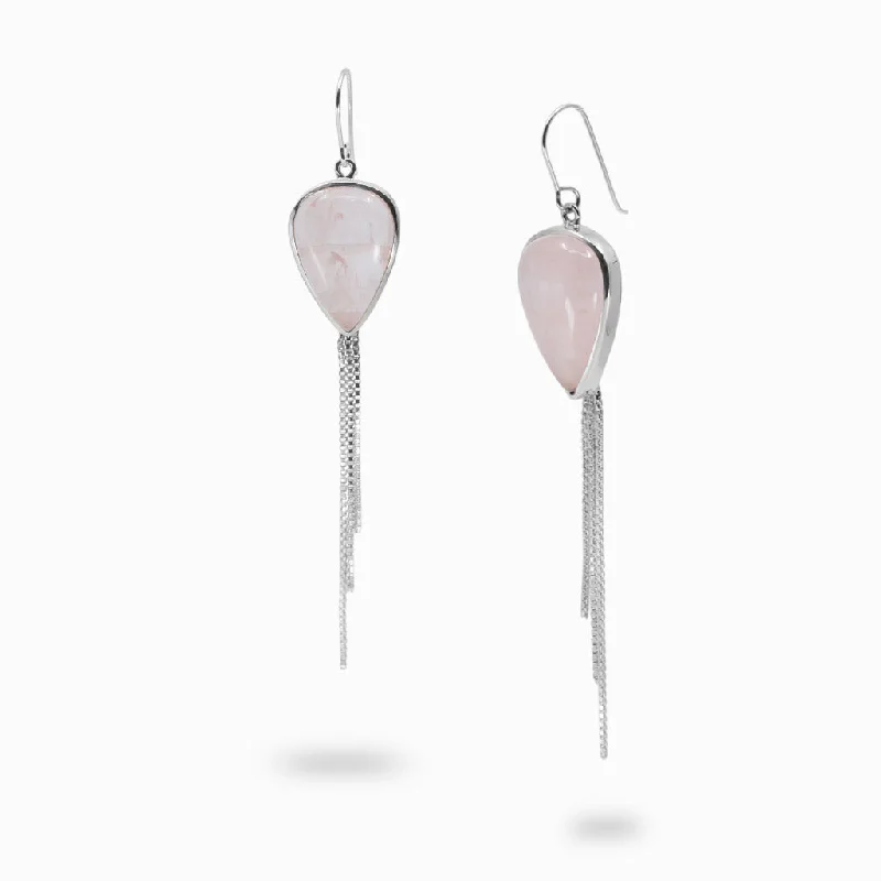 Rose Quartz Drop Earrings