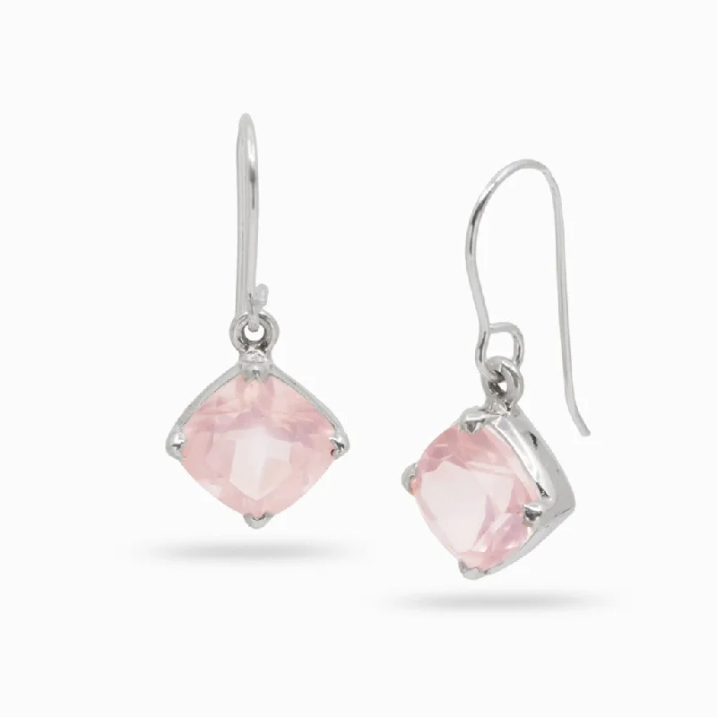 Rose Quartz Drop Earrings