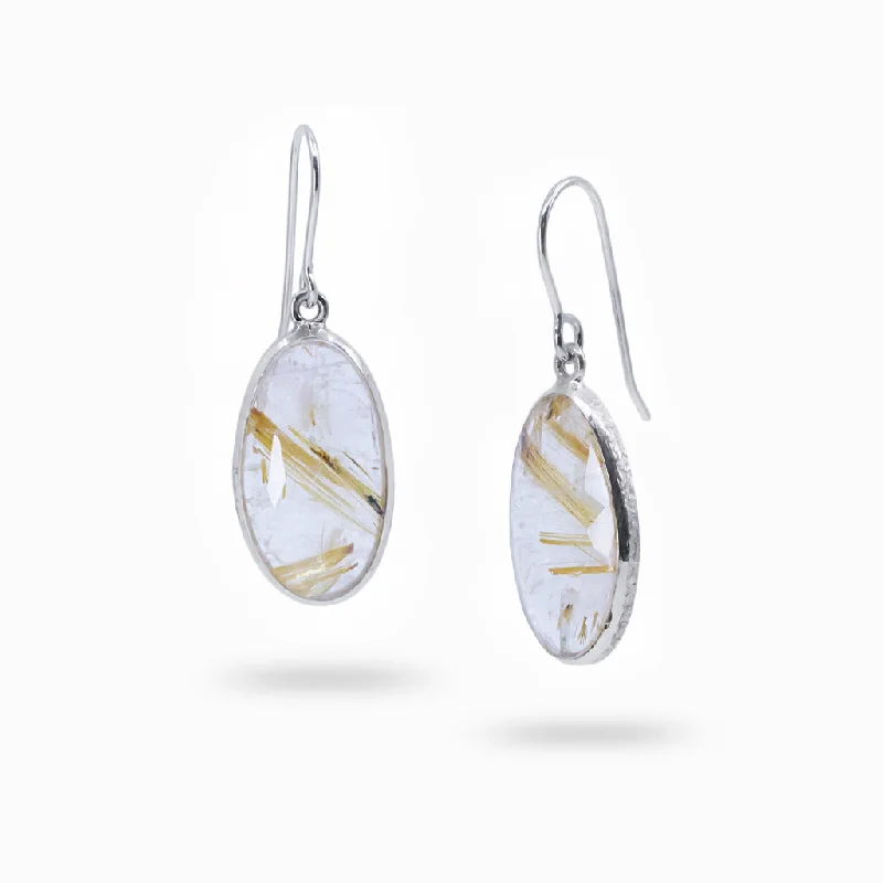 Rutilated Quartz Drop Earrings