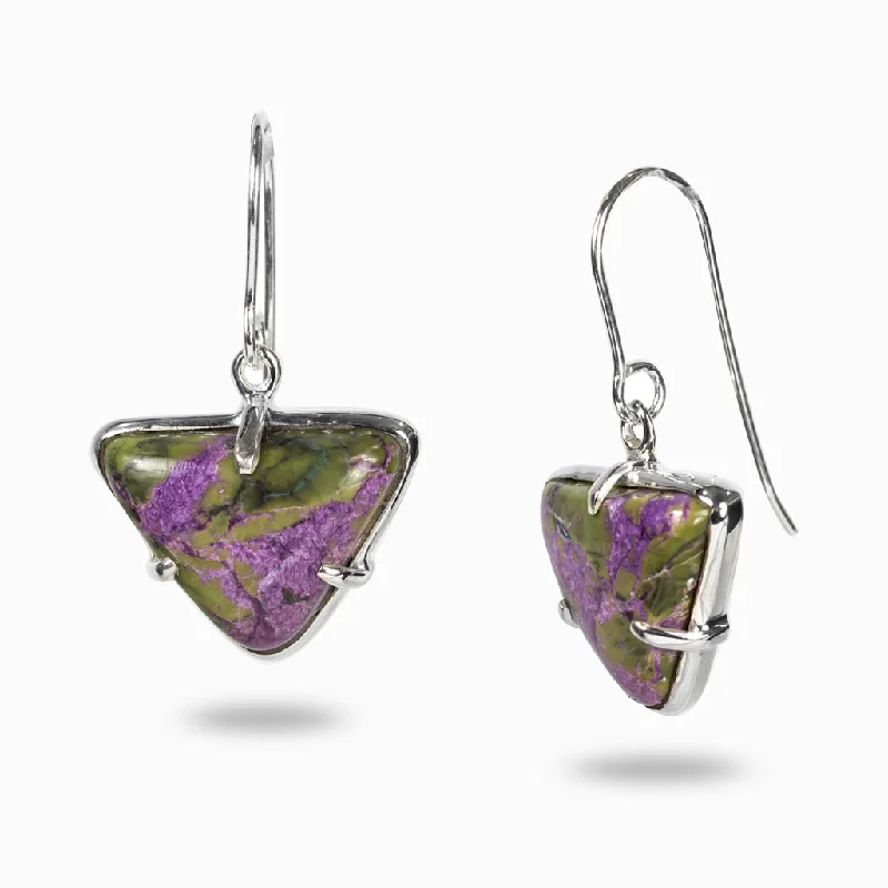 Serpentine Stichtite Drop Earrings