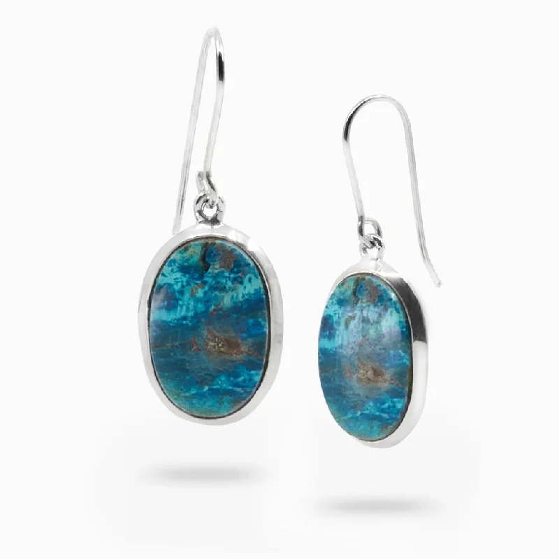 Shattuckite Drop Earrings