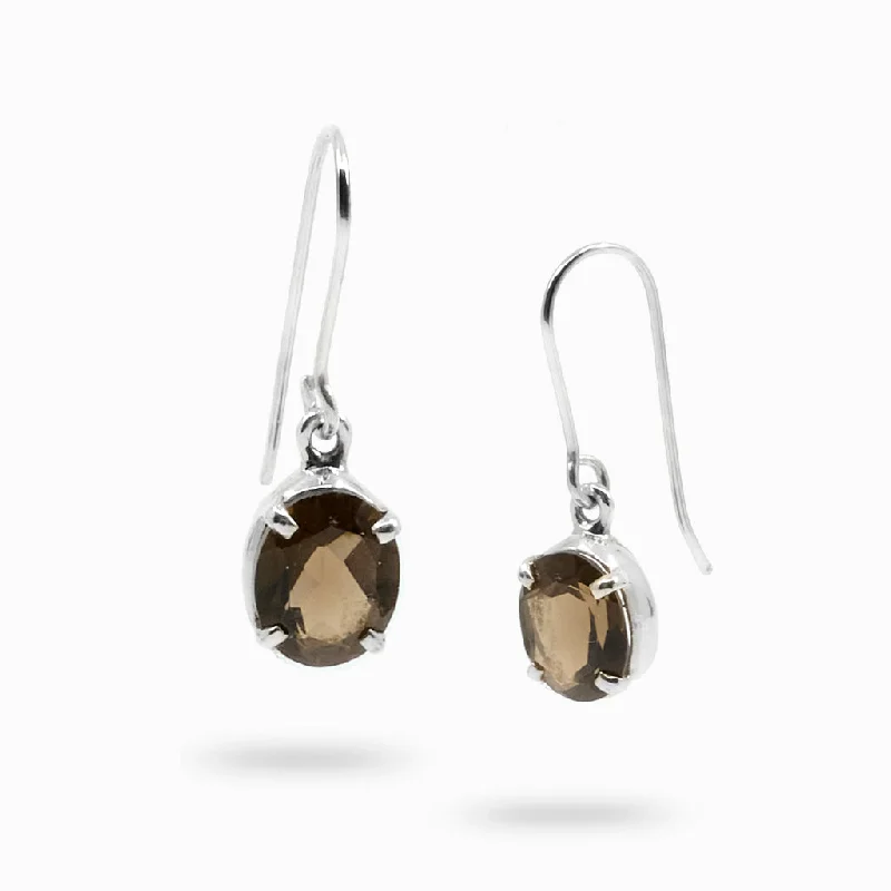 Smokey Quartz Drop Earrings