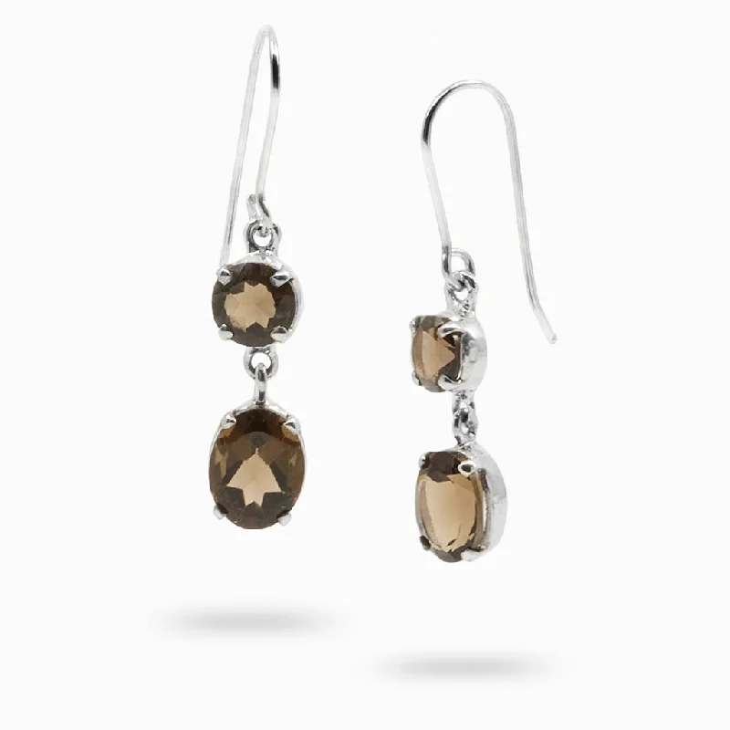 Smokey Quartz Drop Earrings