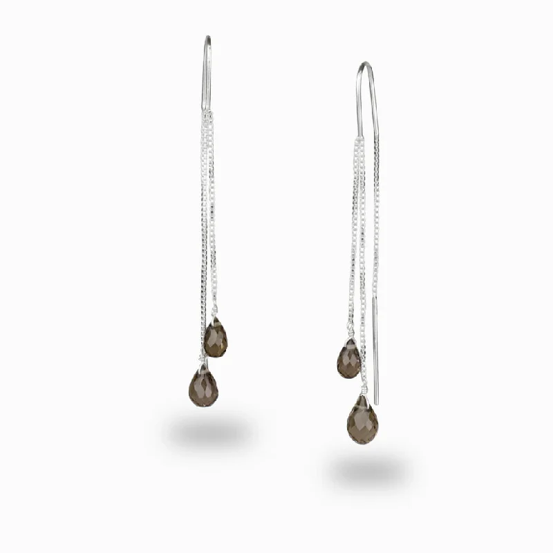 Smokey Quartz Drop Earrings