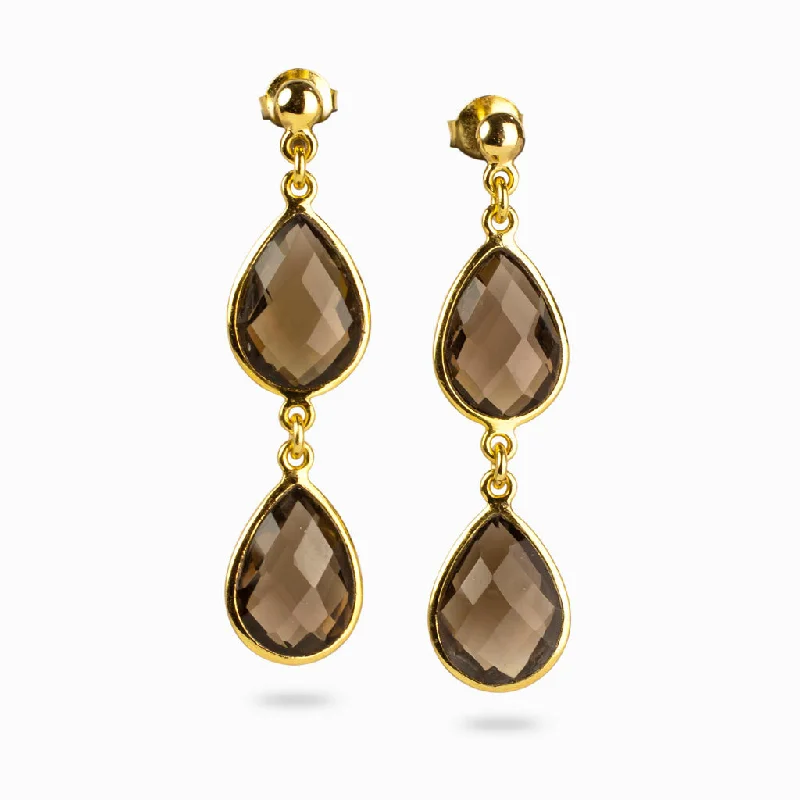 Smokey Quartz Drop Earrings