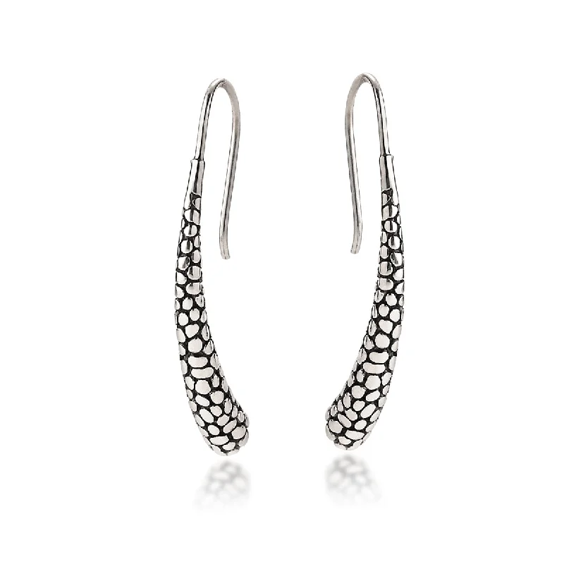 Fluted Stingray Drop Earrings