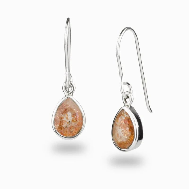 Sunstone Drop Earrings