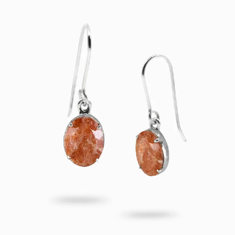 Sunstone Drop Earrings