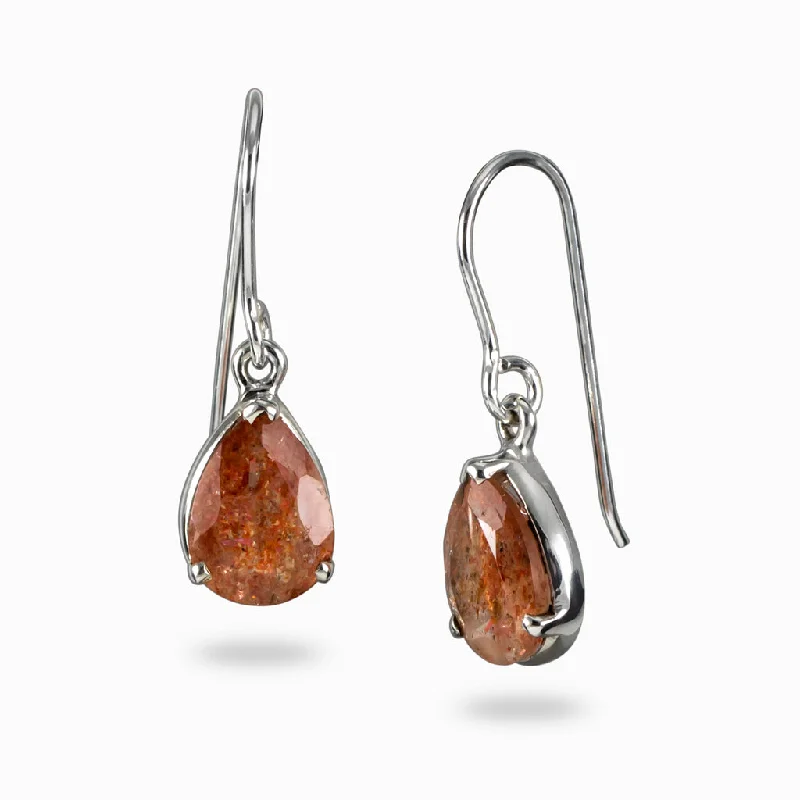 Sunstone Drop Earrings