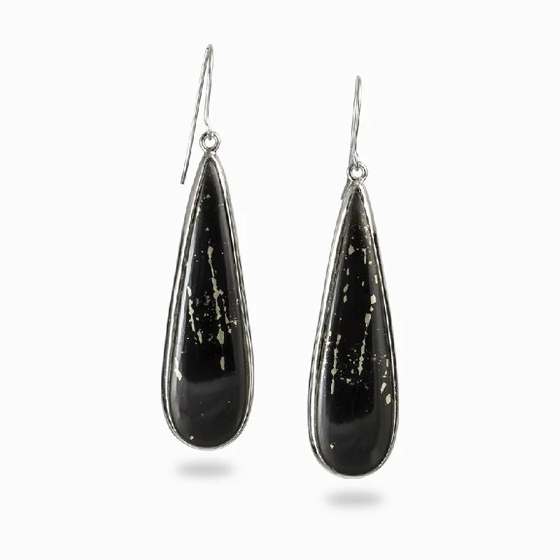 Swiss Pyrite Drop Earrings