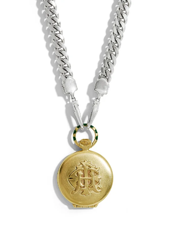 The Endeavor Vault on Silver Curb Chain