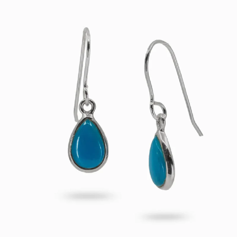 Tibetan Turquoise Drop Earrings