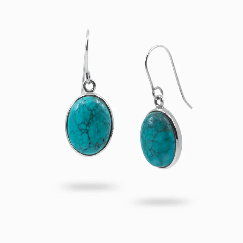 Tibetan Turquoise Drop Earrings